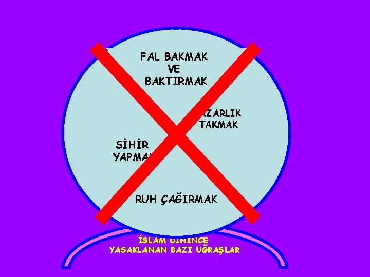 FAL BAKMAK VE BAKTIRMAK NAZARLIK TAKMAK SİHİR YAPMAK RUH ÇAĞIRMAK İSL M DİNİNCE YASAKLANAN