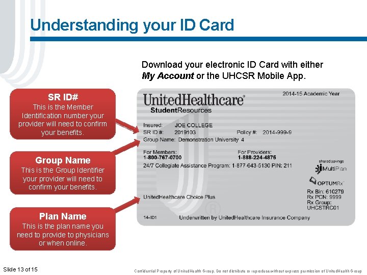 Understanding your ID Card Download your electronic ID Card with either My Account or