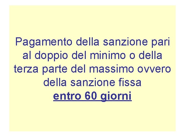 Pagamento della sanzione pari al doppio del minimo o della terza parte del massimo