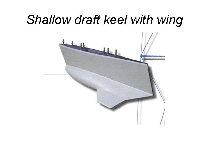 Shallow draft keel with wing 