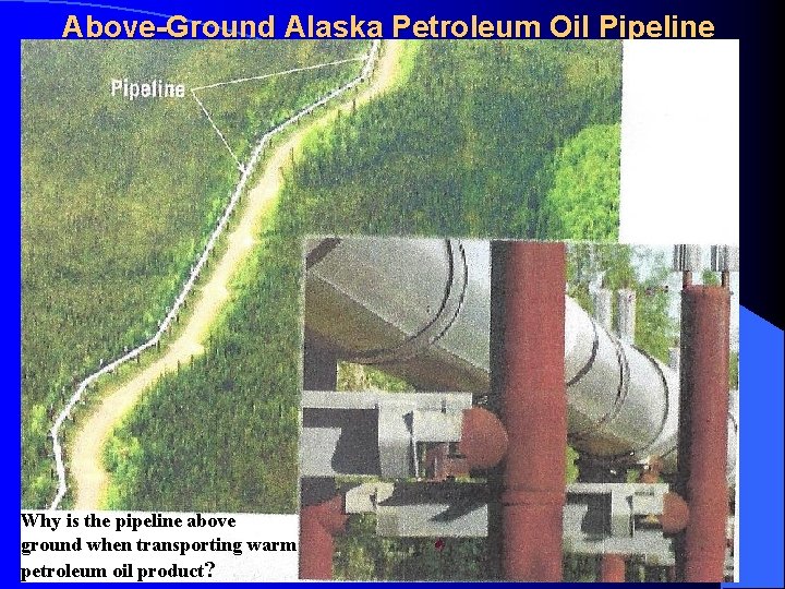 Above-Ground Alaska Petroleum Oil Pipeline Why is the pipeline above ground when transporting warm