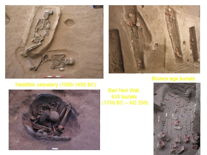 Bronze age burials Neolithic cemetery (1500 -1450 BC) Ban Non Wat, 635 burials (1750