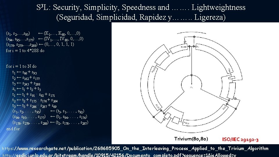 S 3 L: Security, Simplicity, Speedness and ……. Lightweightness (Seguridad, Simplicidad, Rapidez y……. .