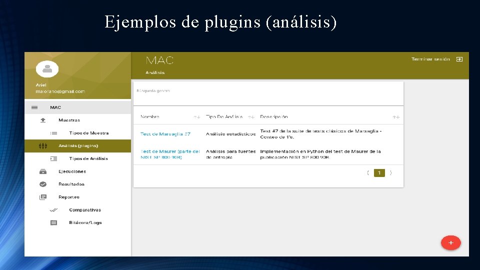 Ejemplos de plugins (análisis) 