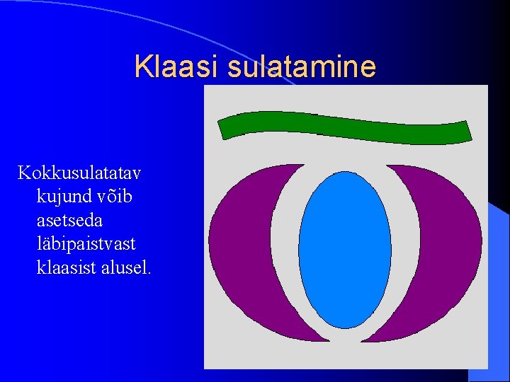 Klaasi sulatamine Kokkusulatatav kujund võib asetseda läbipaistvast klaasist alusel. 