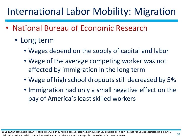 International Labor Mobility: Migration • National Bureau of Economic Research • Long term •