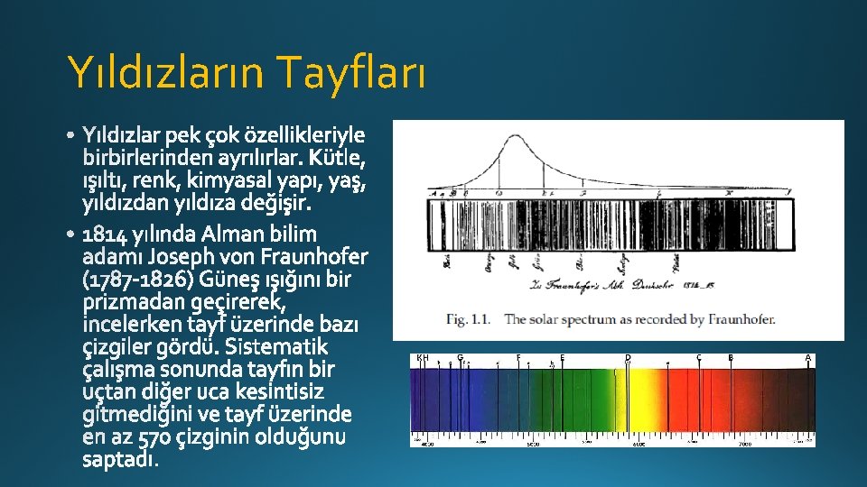 Yıldızların Tayfları 