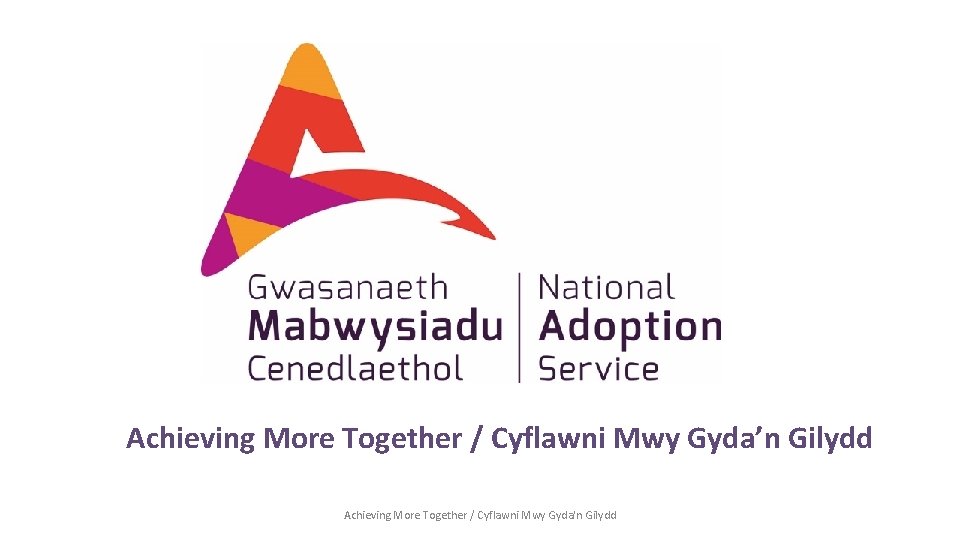 Achieving More Together / Cyflawni Mwy Gyda’n Gilydd Achieving More Together / Cyflawni Mwy