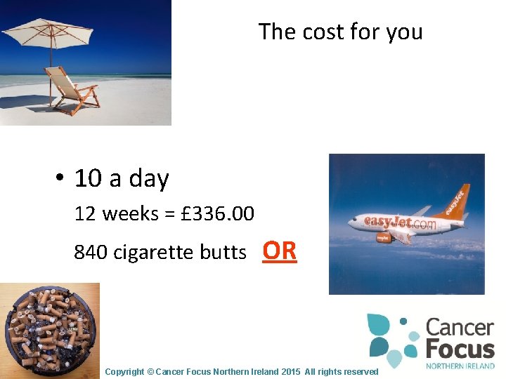 The cost for you • 10 a day 12 weeks = £ 336. 00