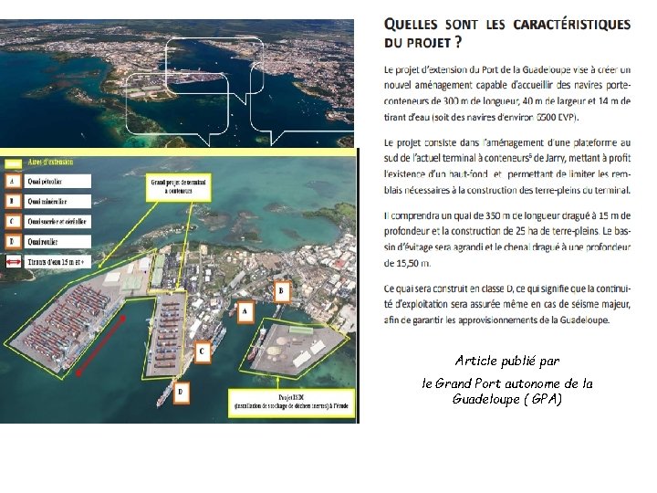 Article publié par le Grand Port autonome de la Guadeloupe ( GPA) 