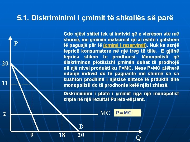 5. 1. Diskriminimi i çmimit të shkallës së parë Çdo njësi shitet tek ai