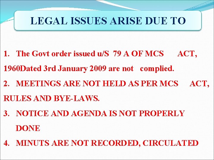 LEGAL ISSUES ARISE DUE TO 1. The Govt order issued u/S 79 A OF LEGAL ISSUES ARISE DUE TO 1. The Govt order issued u/S 79 A OF
