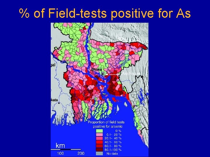 % of Field-tests positive for As 