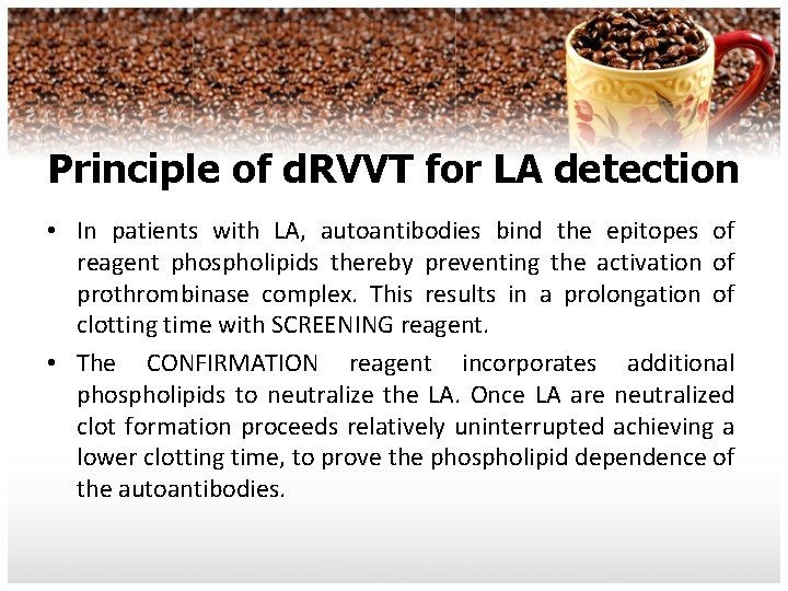 Tests for the Evaluation of Lupus Anticoagulants Islamic