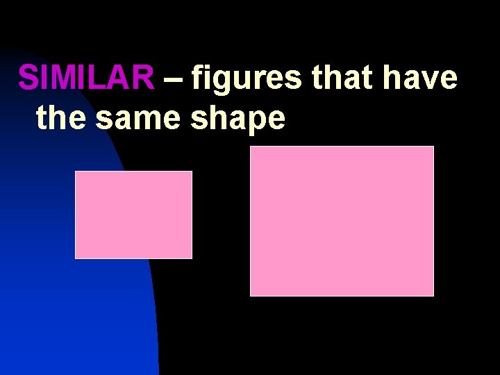 SIMILAR – figures that have the same shape 