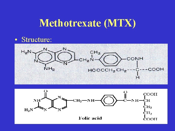 Methotrexate (MTX) • Structure: 