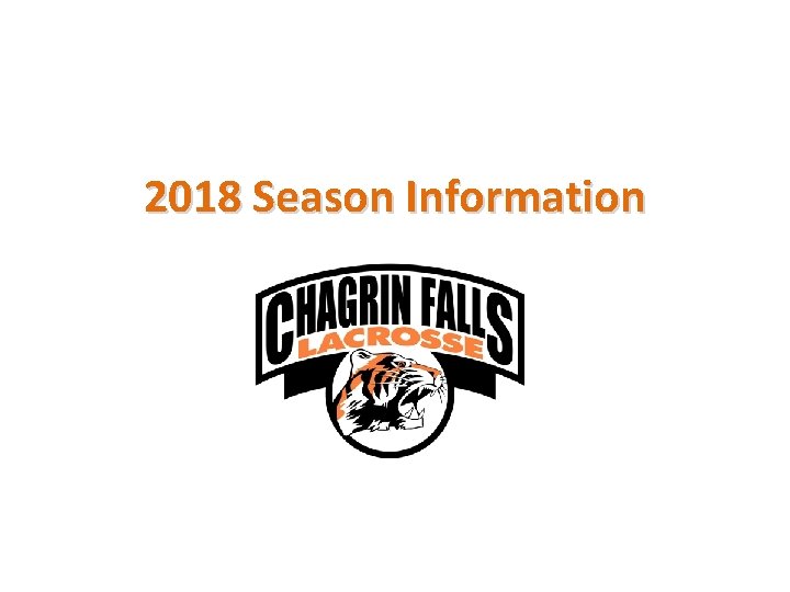 2018 Season Information 