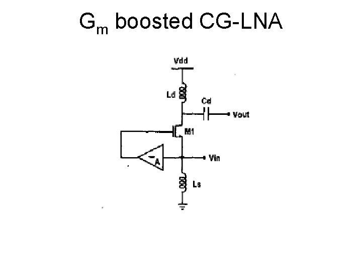 Gm boosted CG-LNA 