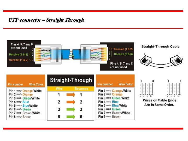 UTP connector – Straight Through 