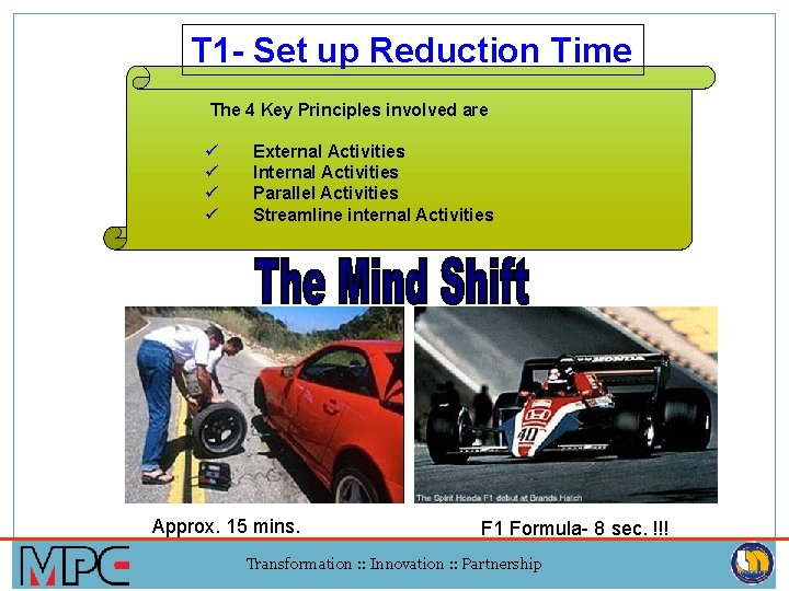 T 1 - Set up Reduction Time The 4 Key Principles involved are ü