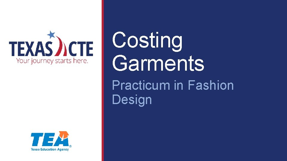 Costing Garments Practicum in Fashion Design 