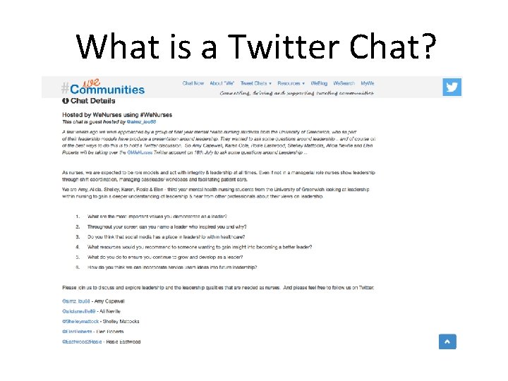 What is a Twitter Chat? 