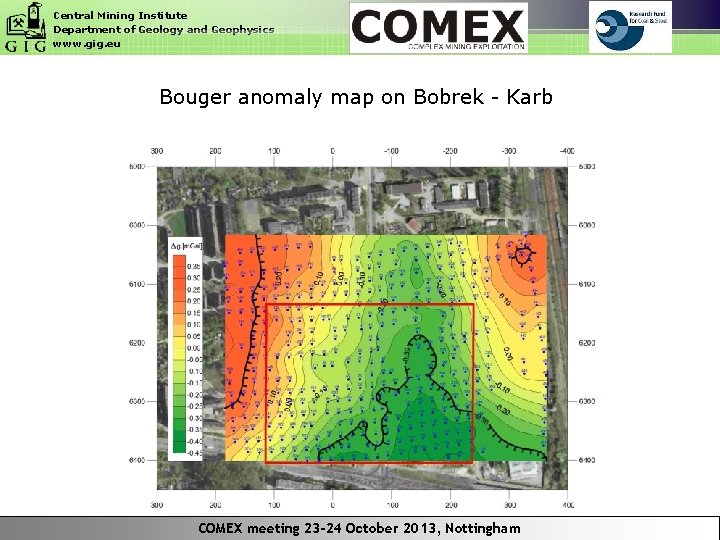 Central Mining Institute Department of Geology and Geophysics www. gig. eu Bouger anomaly map