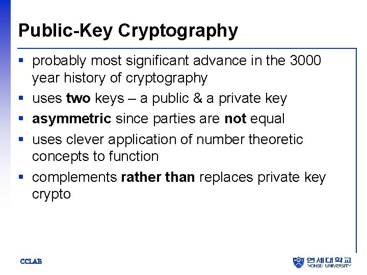 Public-Key Cryptography § probably most significant advance in the 3000 year history of cryptography