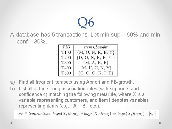 Chapter 6 Tutorial Q 6 A Database Has
