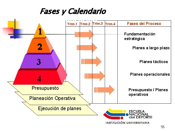 Fases y Calendario de Planeación Trim. 1 Trim. 2 Trim. 3 Trim. 4 3