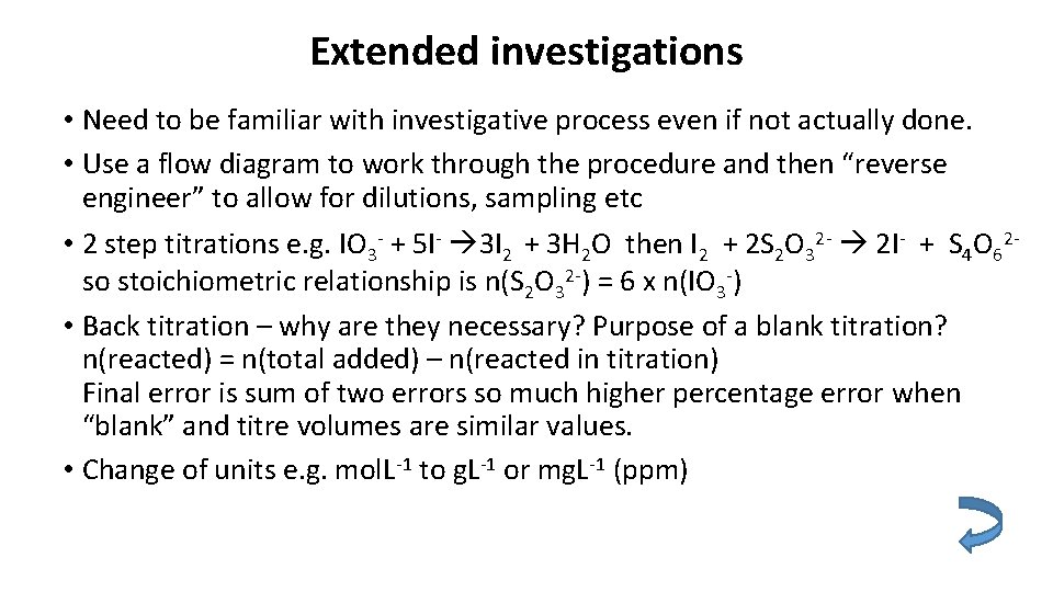 Extended investigations • Need to be familiar with investigative process even if not actually Extended investigations • Need to be familiar with investigative process even if not actually