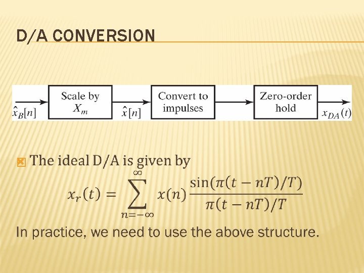 D/A CONVERSION � 