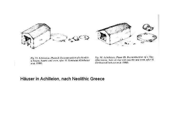 Häuser in Achilleion, nach Neolithic Greece 