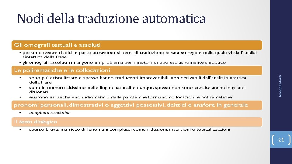 Johanna Monti Nodi della traduzione automatica 21 