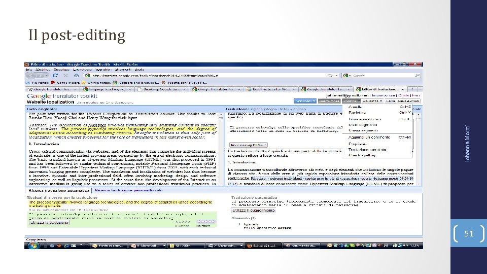 Johanna Monti Il post-editing 51 
