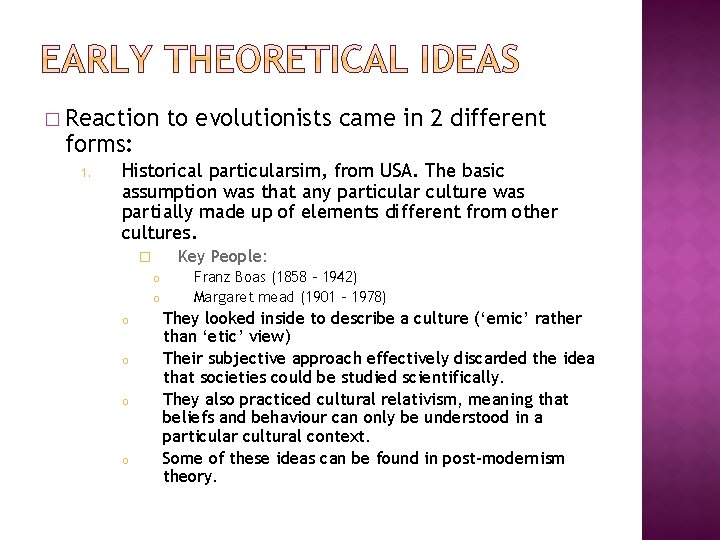 � Reaction forms: 1. to evolutionists came in 2 different Historical particularsim, from USA. � Reaction forms: 1. to evolutionists came in 2 different Historical particularsim, from USA.