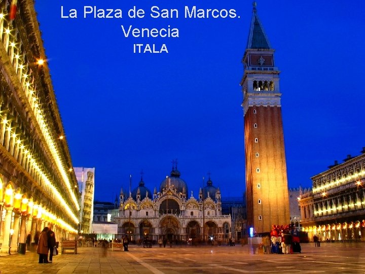 La Plaza de San Marcos. Venecia ITALA 