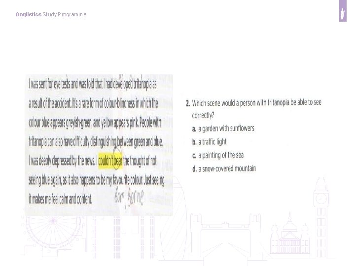 Anglistics Study Programme 