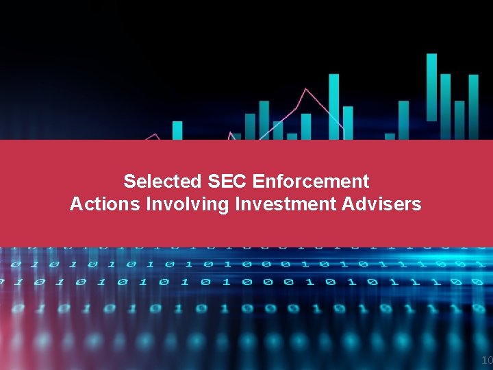 Selected SEC Enforcement Actions Involving Investment Advisers 10 