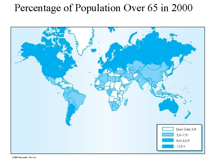Percentage of Population Over 65 in 2000 Percentage of Population Over 65 in 2000