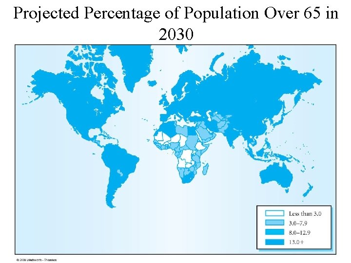 Projected Percentage of Population Over 65 in 2030 Projected Percentage of Population Over 65 in 2030