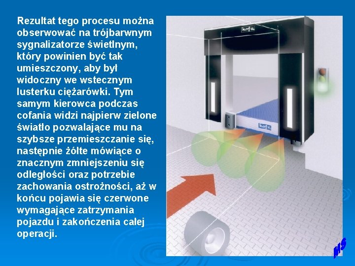 Rezultat tego procesu można obserwować na trójbarwnym sygnalizatorze świetlnym, który powinien być tak umieszczony, Rezultat tego procesu można obserwować na trójbarwnym sygnalizatorze świetlnym, który powinien być tak umieszczony,