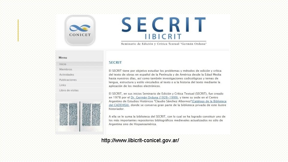 http: //www. iibicrit-conicet. gov. ar/ 