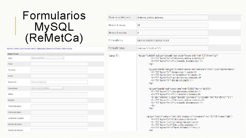 Formularios My. SQL (Re. Met. Ca) 