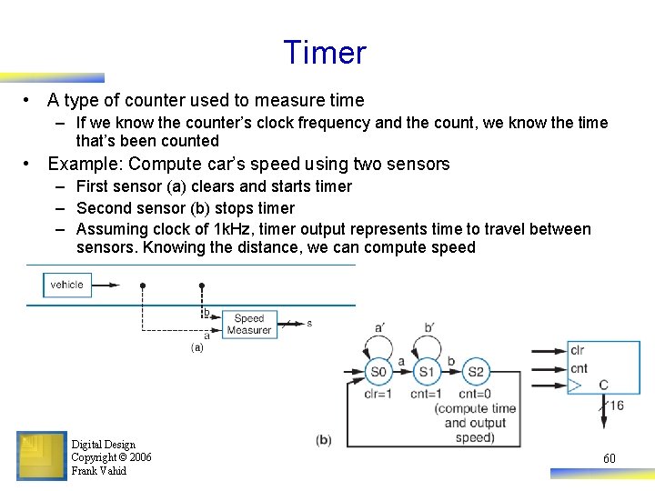 Timer • A type of counter used to measure time – If we know