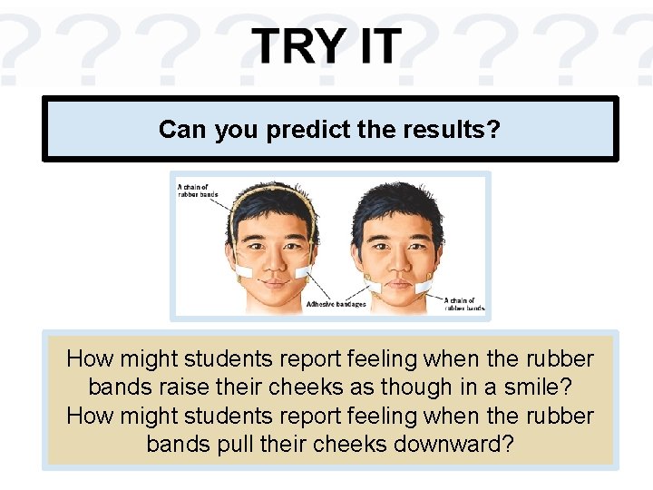 Can you predict the results? How might students report feeling when the rubber bands Can you predict the results? How might students report feeling when the rubber bands