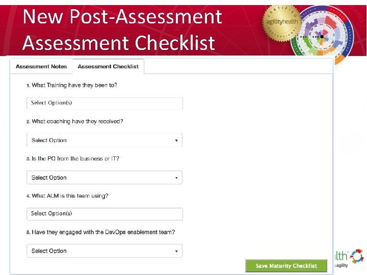 New Post-Assessment Checklist 
