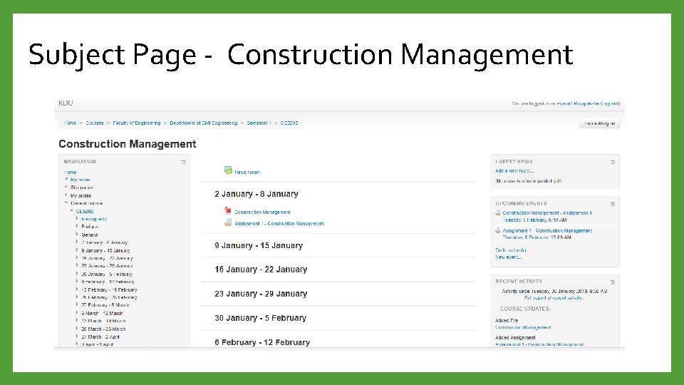 Subject Page - Construction Management 