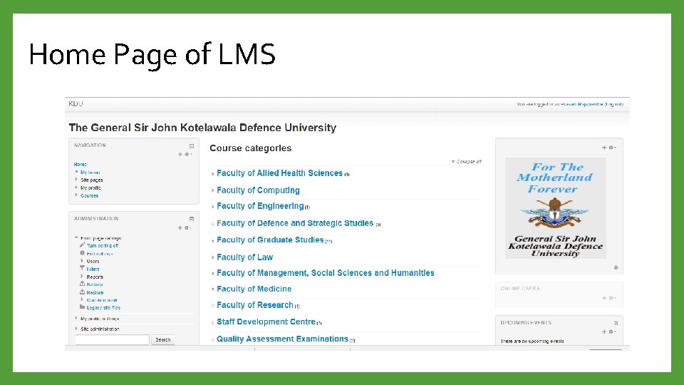 Home Page of LMS 