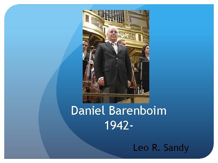 Daniel Barenboim 1942 Leo R. Sandy 